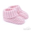 B460-P: Pink Cotton Knitted Bootees